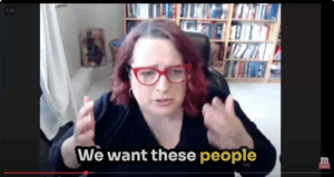 Screenshot of Jocelyn Lindsay in conversation