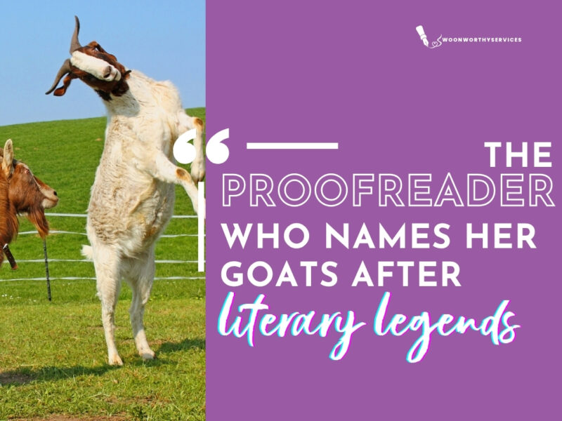 white goat standing on her back legs while a brown goat looks on