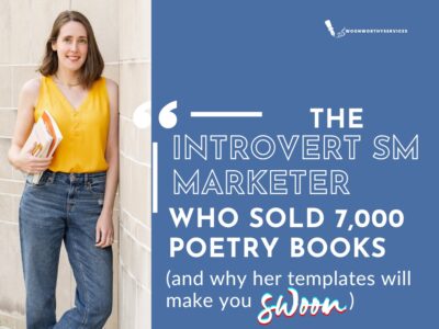Shelby Leigh standing, leaning against a wall wearing a yellow tank top and jeans, holding a stack of books under her arm.